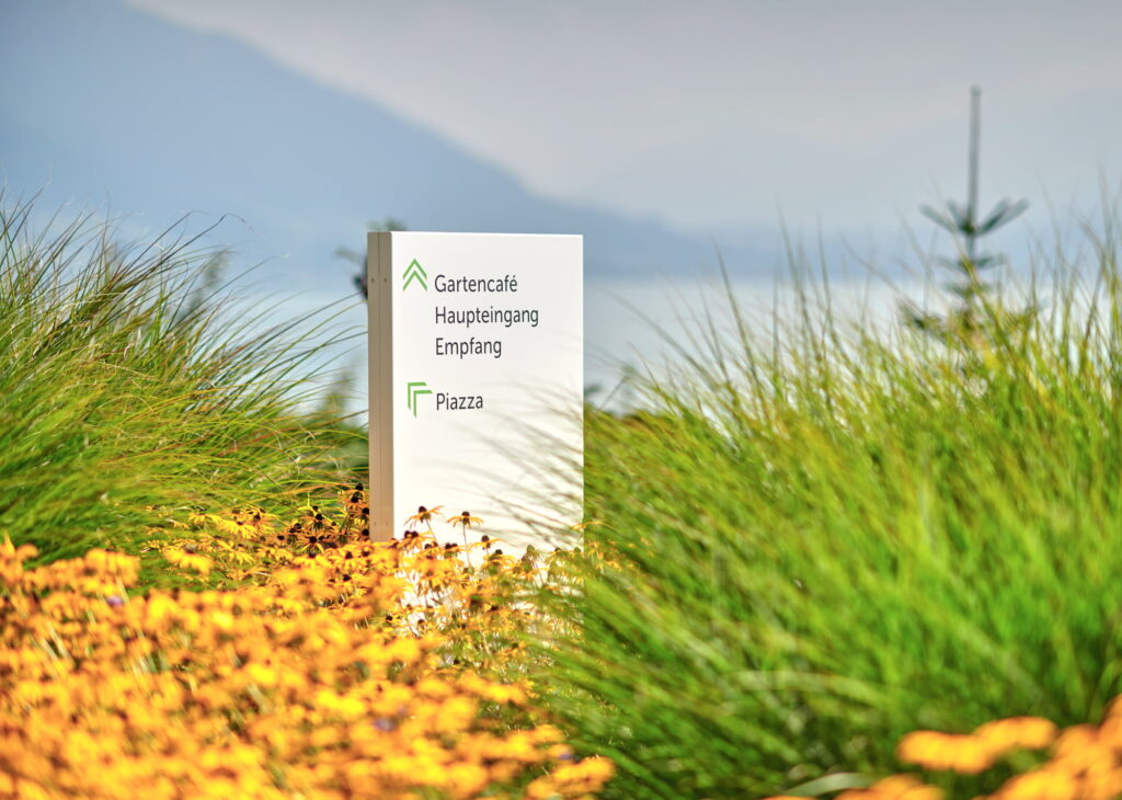 Signaletik und Beschriftung Sunnehof Immensee