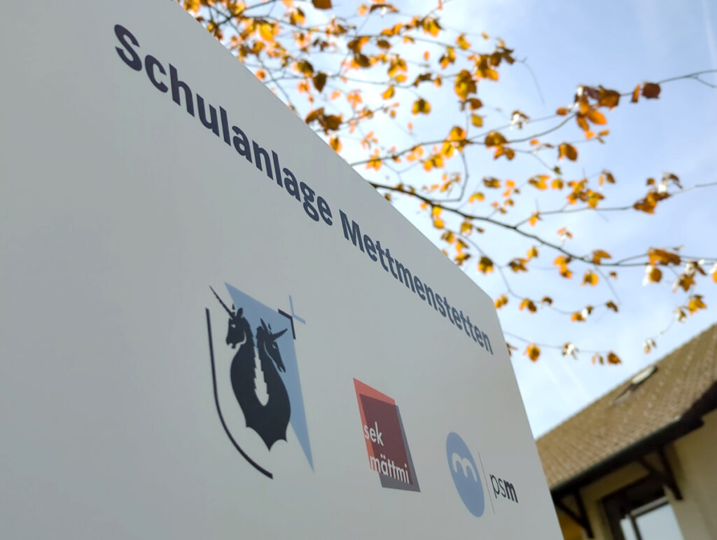 Signaletik Schule Mettmenstetten